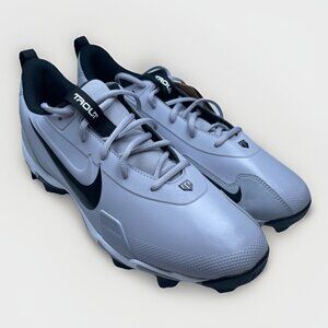 Nike Men’s Athletic Cleats — Light Gray with Black Swoosh